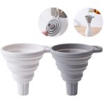 2 entonnoirs pliables en silicone r�sistant � la chaleur entonnoir t�lescopique portable pour transfert ...