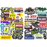 2 feuilles autocollant voiture moto humour casque stickers tuning velo personnalis� sport motocross convient ...