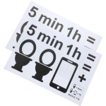 2 feuilles stickers d�coratifs + avertissement pour abattant wc, rappel poli / d�co
