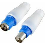 Fujionkyo - 2 fiches coaxiales tv normalis�es 9, 52 mm - 1 m�le + 1 femelle 424035