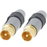 Sedea - 2 fiches coaxiales iec 9. 52 gold 2 mles