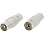 2 fiches coaxiales iec 9. 52  visser mle + femelle
