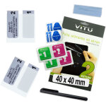 2 films protecteurs 40 mm 4 cm 2, 2  pour �cran carr� de montre connect�e vitu