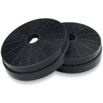 2 filtres pour hotte aspirante, filtre � charbon actif � 175 mm, pour respekta miz0031, klarstein, pkm ...