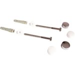 2 fixations cuvette wc / bidet 6x70 chevilles + capuchons