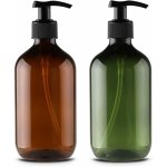 2 flacons vides rechargeables en plastique pour lotion de 500 ml, shampooing, crme douche, gel douche, ...