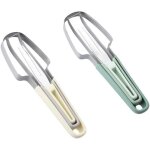 2 fourchettes coupe - pastque 3 en 1, en acier inoxydable, avec fonction moulin  vent. outil de dcoupe ...