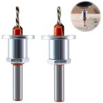 2 fraises 8 mm forets � fraiser � bois � trous coniques, jeu de m�ches pour fraises � chanfreiner, set ...