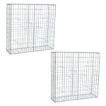 2 gabions à pierres en métal galvanisé 100 x 100 x 30 cm 2 gabions à pierres en métal galvanisé 100 x 100 x 30 cm