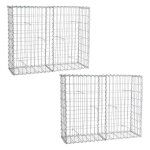 Estexo - 2 gabions à pierres en métal galvanisé 100 x 80 x 30 cm Estexo - 2 gabions à pierres en métal galvanisé 100 x 80 x 30 cm