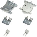 2 groupes de roulettes pour porte coulissante, silencieuse, en m�tal, pour meuble mural, armoire