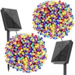 2 guirlande lumineuse solaire exterieur, 20m 200led noel guirlande lumineuse ext�rieur �tanche, 8 modes ...