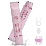 2 in 1 epilateur electrique femme, tondeuse femme intime, ipx7 �tanche ecran led rasoir femme, utilisation ...