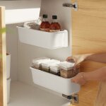2 organisateurs de panier d'armoire de cuisine, glissez les tiroirs de rangement en plastique, sous l'�vier, ...