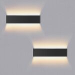 2 pack applique murale interieur 14w 40cm haut et bas luminaire mural interieur aluminium d�corer / moderne ...
