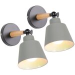 2 packs appliques murales vintages industrielles plafonniers luminaires e27 en m�tal r�glable lampe murale ...