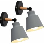 2 packs appliques murales vintages industrielles plafonniers luminaires e27 en m�tal r�glable lampe murale ...