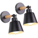 2 packs appliques murales vintages industrielles plafonniers luminaires e27 en m�tal r�glable lampe murale ...