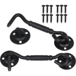 2 pack cabin hooks, window mount, door locking hook, stainless steel shed latch for shed door, garage ...