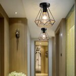 2 pack plafonnier rétro industriel lampe de plafond en cage diamant e27 luminaire en métal et corde de ... 2 pack plafonnier rétro industriel lampe de plafond en cage diamant e27 luminaire en métal et corde de ...