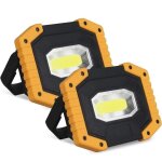 2 pack projecteur led rechargeable 30w 2000lm projecteur led chantier portable 5200mah lampe chantier ...
