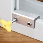 2 packs verrou cale fen�tre coulissante avec cl� limiteur cadre porte coulissante r�glable en alliage ...