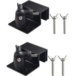 2 pack weatherproof gutter bracket for security cameras, wall mount with universal screw adapters for ...