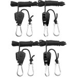 2 paires (4pièces) corde à cliquet, cintres à cliquet réglables 1 / 8, poulie à cliquet convient pour ... 2 paires (4pièces) corde à cliquet, cintres à cliquet réglables 1 / 8, poulie à cliquet convient pour ...