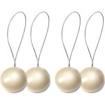 2 paires d'attaches magn�tiques pour rideaux, 45 cm, d�coratives, pour chambre, salon, bureau, beige