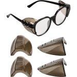2 paires de protections latérales pour lunettes, pour lunettes de vue (noir) 2 paires de protections latérales pour lunettes, pour lunettes de vue (noir)