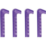 2 paires de prot�ge - lames de patins � glace, en silicone ajustable, pour pointures 24 � 42, violet ...