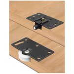 2 paires roulettes en nylon pour porte coulissante 33 mm