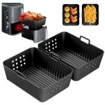 2 paquet moule air fryer pour double stack friteuse sans huile , silicone moule accessoires airfryer ...