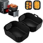 2 paquet moule silicone air fryer pour ninja double stack xl friteuse sans huile sl400eu, moule accessoires ...