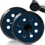 2 lot de 2 patins abrasifs pour ponceuse orbitale 8 trous 125 mm compatible avec makita m9204 bo5030 ...