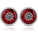 2 pcs 12v - 24v dc paire de 4. 3 pouces rond 19 led camion remorque arr�t de frein tournez feu arri�re ...