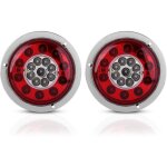 2 pcs 12v - 24v dc paire de 4. 3 pouces rond 19 led camion remorque arr�t de frein tournez feu arri�re ...