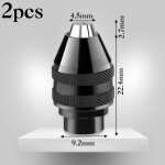2 pcs 4486 mandrin mini perceuse accessoires embout pour dremel sds outils 1 / 32 bis 1 / 8 adaptateur ...