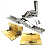 2 pcs en acier inoxydable 90 degr�s pliant �tag�re charni�re support cach� support de table charni�re ...