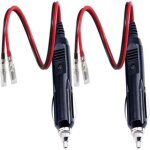 2 pcs adaptateur m�le pour allume - cigare avec c�ble d'alimentation 16 awg 12v / 24v universel, pour ...