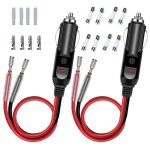 2 pcs adaptateur mâle pour allume - cigare avec câble d'alimentation 16 awg 12v / 24v universel, pour ... 2 pcs adaptateur mâle pour allume - cigare avec câble d'alimentation 16 awg 12v / 24v universel, pour ...