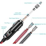 2 pcs adaptateur mâle pour allume - cigare avec câble d'alimentation 16 awg 12v / 24v universel, pour ... 2 pcs adaptateur mâle pour allume - cigare avec câble d'alimentation 16 awg 12v / 24v universel, pour ...