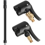 2 pcs adaptateur de valve de pneu de voiture, embout gonfleur, adaptateur, t�te de pompe de remplacement ...
