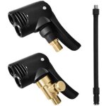 2 pcs adaptateur de valve de pneu de voiture, embout gonfleur, adaptateur, t�te de pompe de remplacement ...