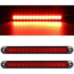 2 pcs barre de feux arrire de frein de remorque 12v 15 led, feux arrire tanches, feux de circulation, ...