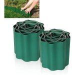 2 pcs bordure de pelouse flexible 9m � 15cm, cl�ture gazon bordure jardin plastique bordurette de jardin ...