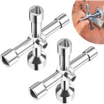 2 pcs cl� triangulaire 4 voies 5 tailles diam�tre int�rieur 7mm / 10 mm / 12 mm / 13 mm / 18 mm, cl� ...