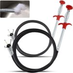 2 pcs deboucheur canalisation 0, 9 m / 1, 6 m pince telescopique pour vier de cuisine, salle de bain, ...