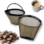 2 pcs filtre � caf� r�utilisable taille 4, filtre a cafe en acier inoxydable pour faire du caf� manuel ...