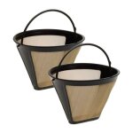 2 pcs filtre cafetiere en acier dor 304 10cm 100 mailles filtre  caf permanent antirouille goutteur ...